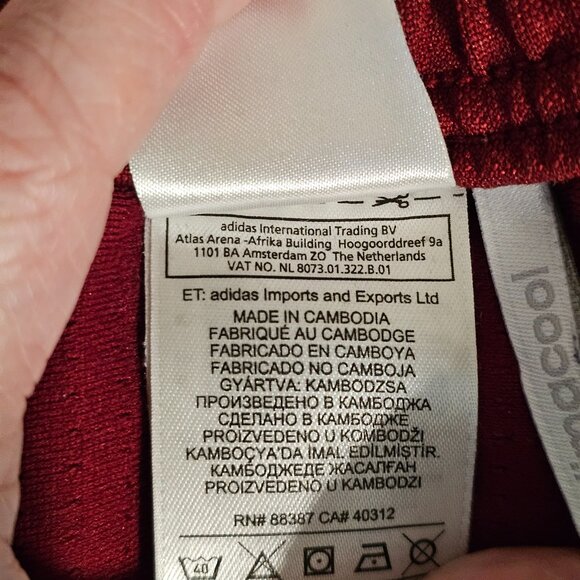 Adidas Climacool Women's XS Maroon Black Athletic Jogger 3-Stripe Zip Ankle - Picture 12 of 14